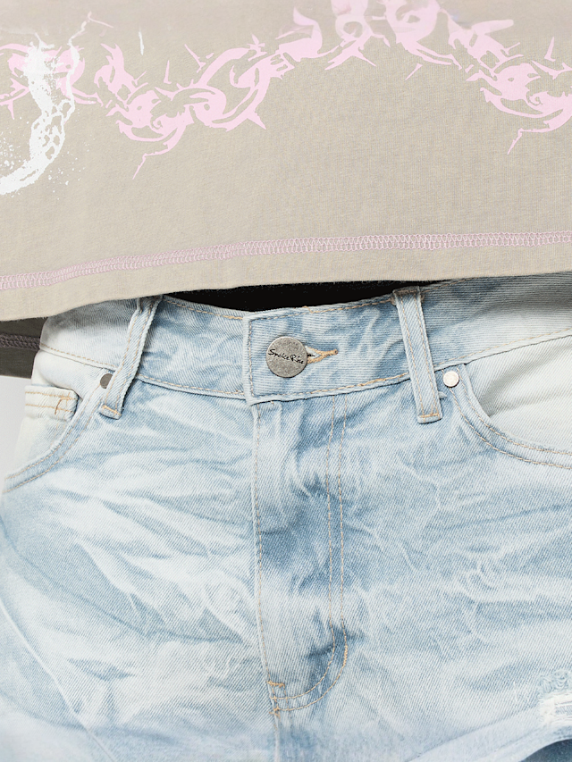 Smoke Rise, Jean Short, blue, Image 3 of 5