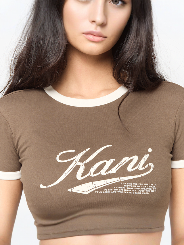 Karl Kani, Varsity Tiny T-Shirt, brown, Image 3 of 4