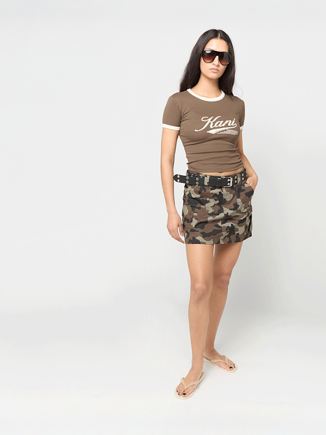 Karl Kani, Varsity Tiny T-Shirt, brown, Image 4 of 4