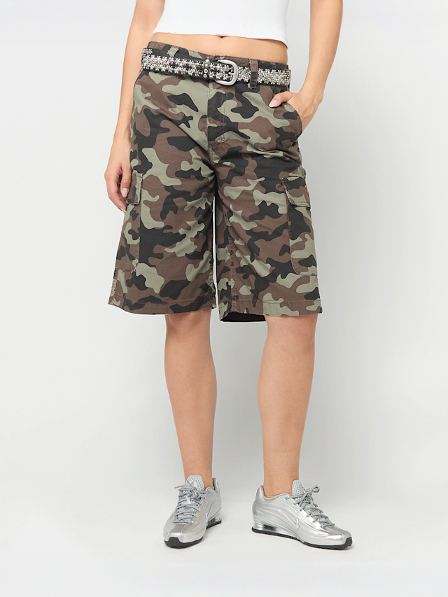 Karl Kani, Signature Camo Cargo Baggy Shorts, camouflage, Image 1 of 7