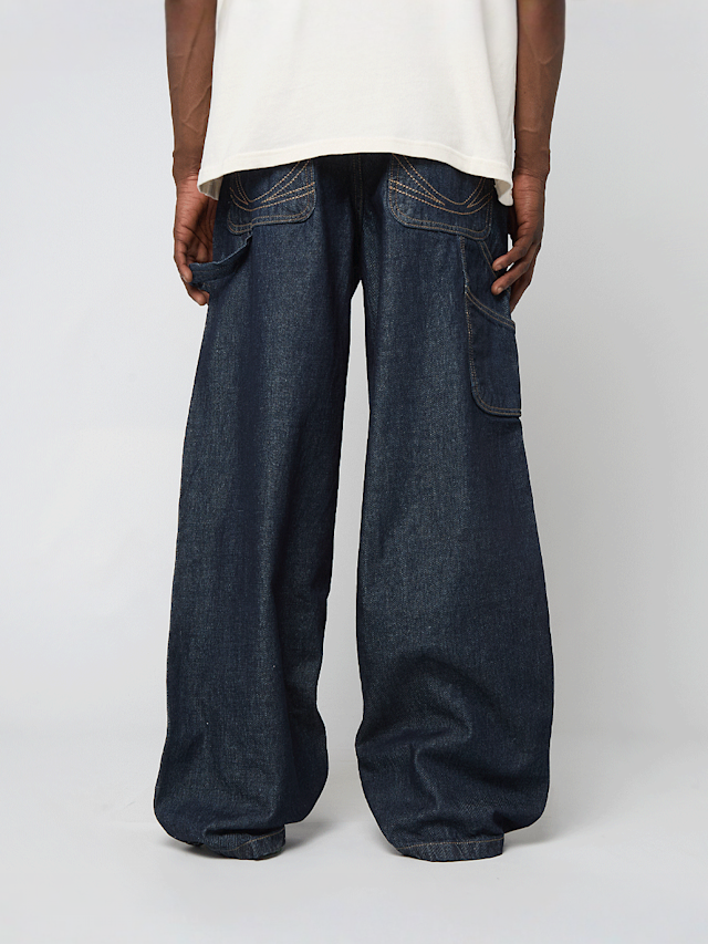 Karl Kani, OG Rinsed Relaxed Baggy Workwear Jeans, blue, Image 2 of 5