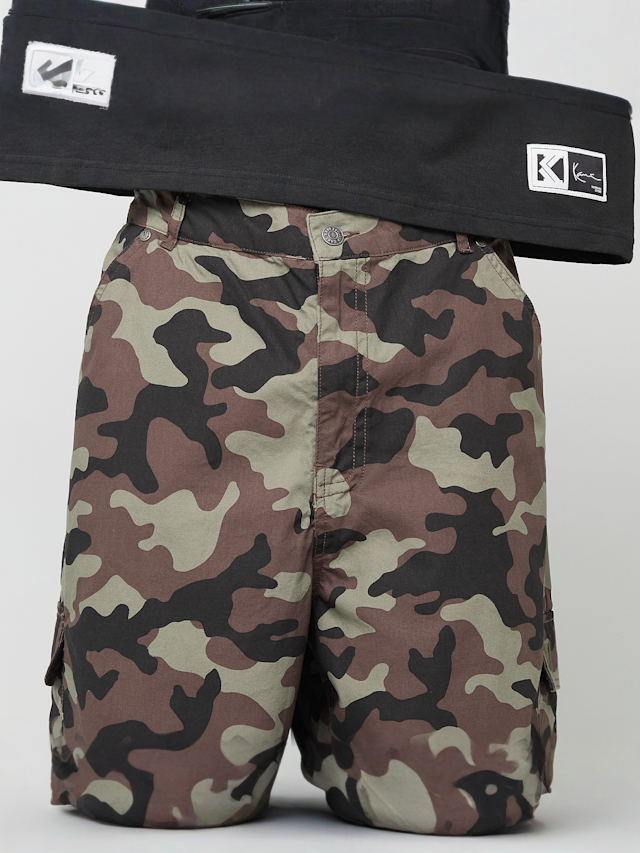 Karl Kani, OG Camo Baggy Cargo Shorts, camouflage, Image 5 of 7