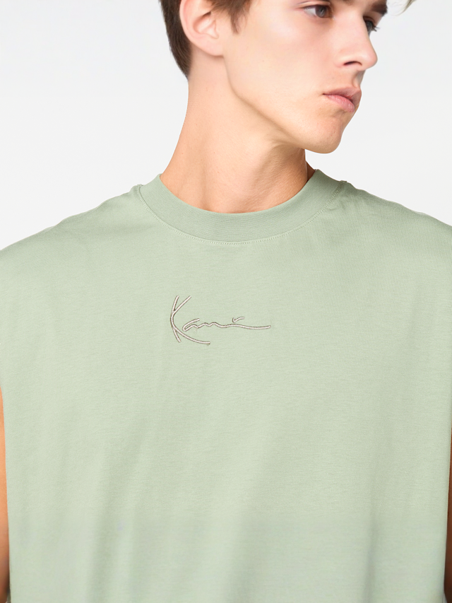 Karl Kani, Small Signature Essential Sleeveless Tee, green, Image 3 of 4