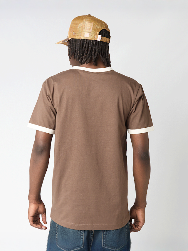Karl Kani, Cursive Varsity Regular Ringer T-Shirt, brown, Image 2 of 4