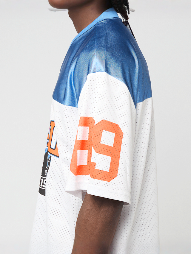 Karl Kani, OG Sport College Mesh Boxy Football Jersey, white, Image 4 of 7