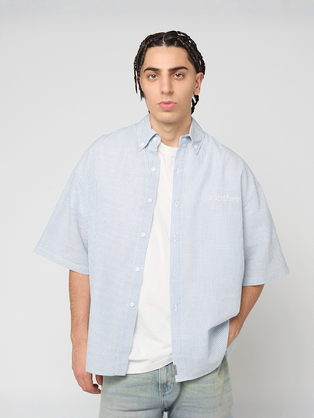 Another Cotton Lab, The Short Sleeve Shirt, blue, Image 1 of 6