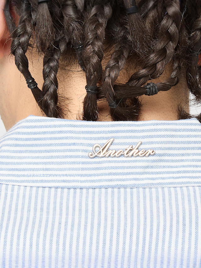 Another Cotton Lab, The Short Sleeve Shirt, blue, Image 5 of 6