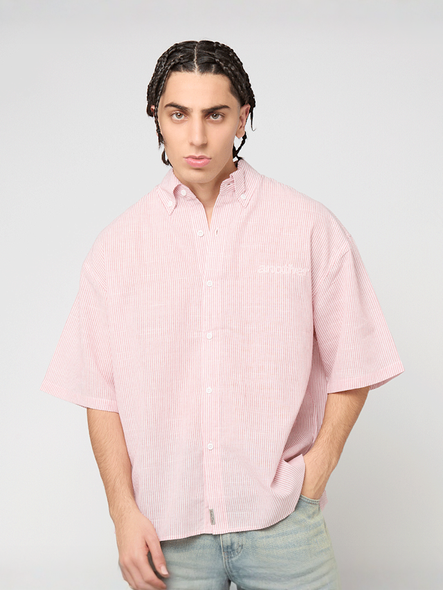 Another Cotton Lab, The Short Sleeve Shirt, light pink, Image 1 of 6