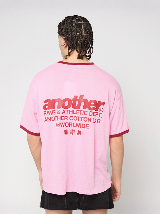 Another Cotton Lab, Rave Dept. Ringer T-Shirt, light pink, Image 1 of 5