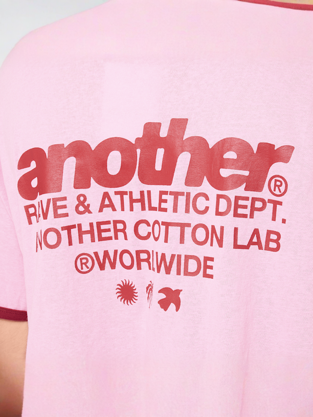 Another Cotton Lab, Rave Dept. Ringer T-Shirt, light pink, Image 4 of 5
