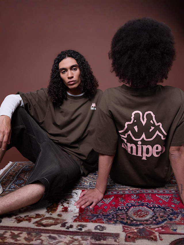 KAPPA x SNIPES, KAPPA x SNIPES Oversized Tee, brown, Image 1 of 4