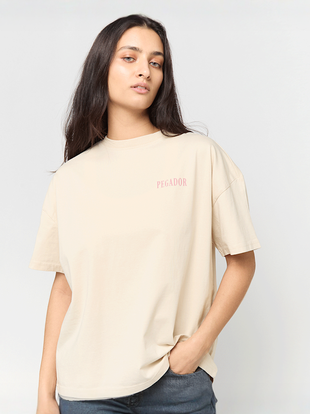 Pegador, Olargues Heavy Oversized Tee, beige, Image 2 of 5
