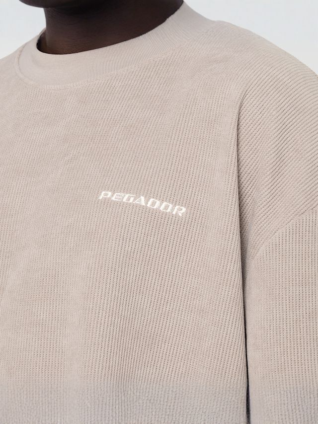 Pegador, Lagos Oversized Soft Rib Tee, beige, Image 3 of 4