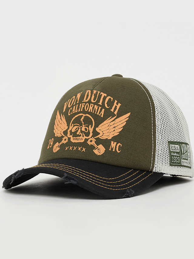 Von Dutch Originals, Distressed Trucker Cap California, green, Image 1 of 5