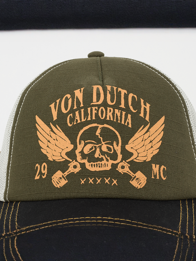Von Dutch Originals, Distressed Trucker Cap California, green, Image 5 of 5