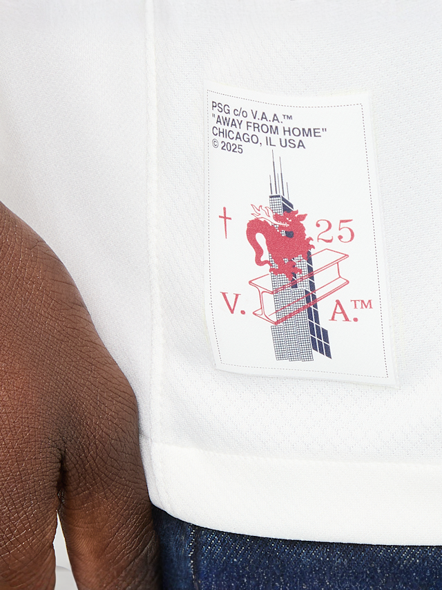 Nike, Dembélé / No. 10 / Virgil Abloh Archive / PSG DRI-Fit Jersey Shortsleeve Stadium 25/26, wit, Afbeelding 6 van 9
