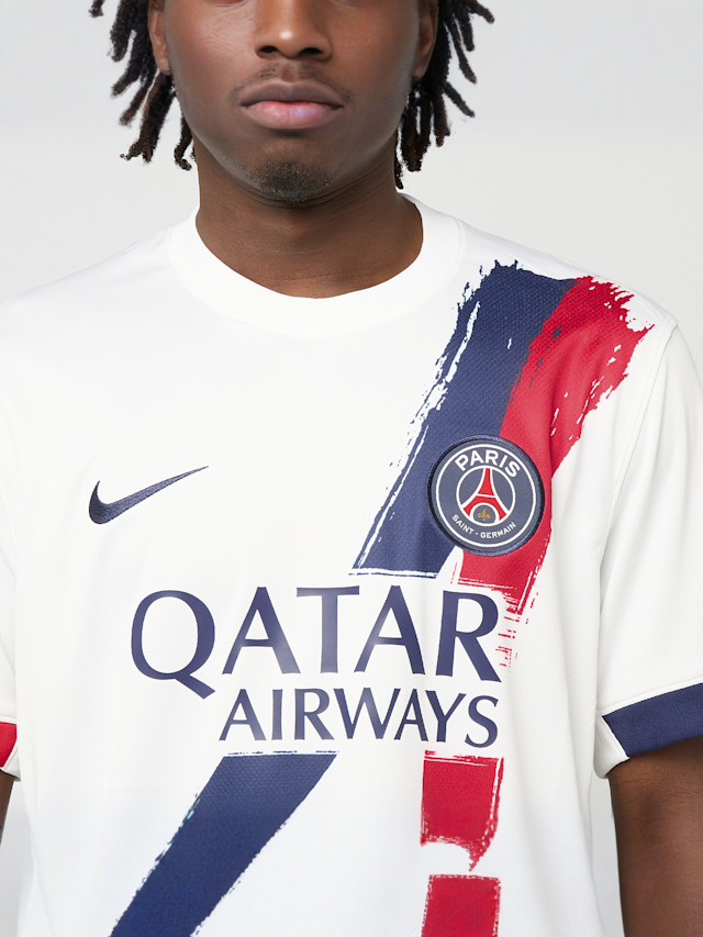 Nike, Doué / No. 14 / Virgil Abloh Archive / PSG DRI-Fit Jersey Shortsleeve Stadium 25/26, wit, Afbeelding 4 van 9