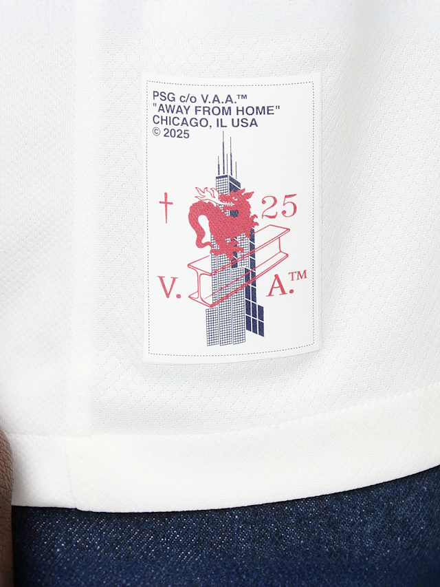 Nike, B. Barcola / No. 29 / Virgil Abloh Archive / PSG DRI-Fit Jersey Shortsleeve Stadium 25/26, white, Image 6 of 9