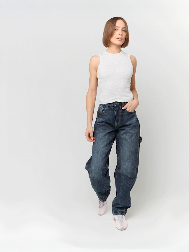 Urban Classics, Ladies Balloon Fit Jeans, blue, Image 5 of 5
