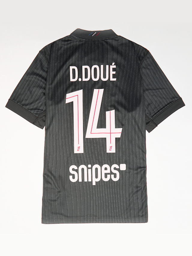 Jordan, D. Doué  / No. 14 / PSG Jordan Fourth Stadium 2025/26, grey, Image 2 of 6