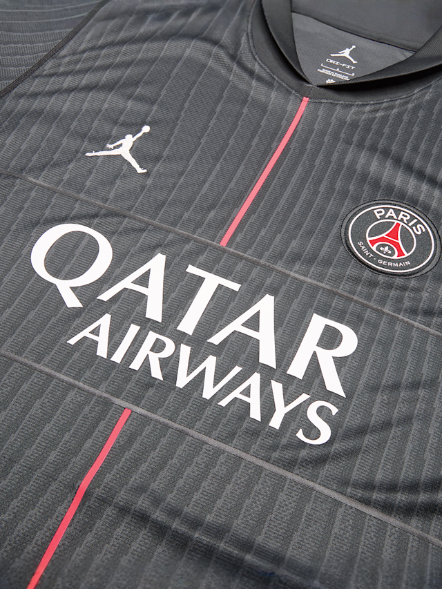 Jordan, D. Doué  / No. 14 / PSG Jordan Fourth Stadium 2025/26, grey, Image 4 of 6