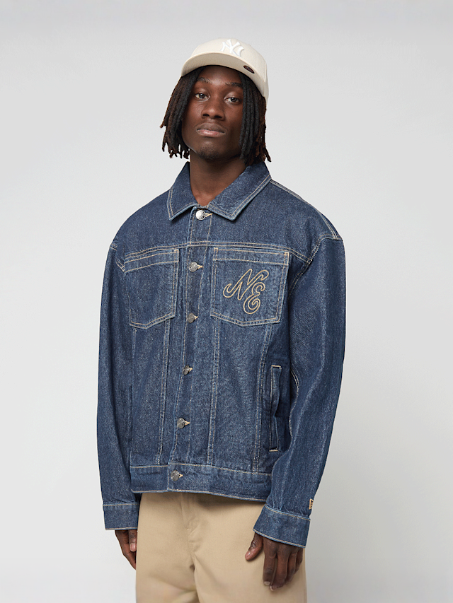 New Era, Script Denim Jacket, blue, Image 1 of 4