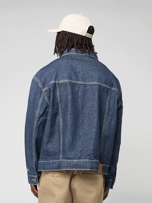 New Era, Script Denim Jacket, blue, Image 2 of 4
