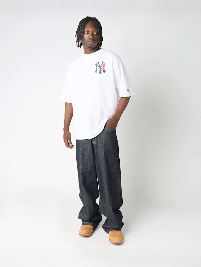 New Era, MLB Floral Oversized Tee, white, Image 6 of 6