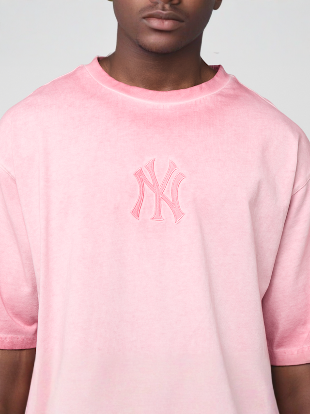 New Era, MLB Washed Logo Tee, light pink, Image 3 of 5