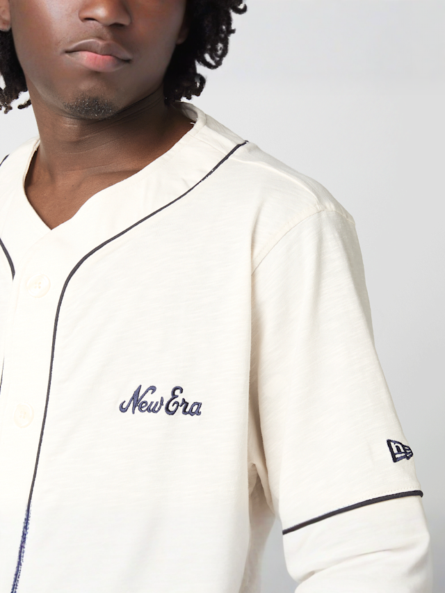 New Era, Slub Baseball Jersey, beige, Image 3 of 4