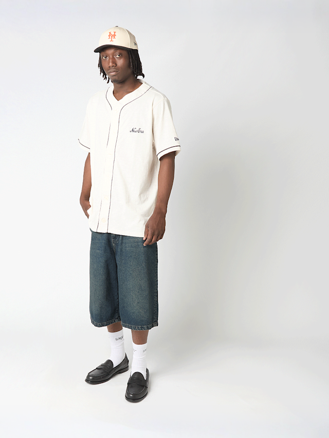 New Era, Slub Baseball Jersey, beige, Image 4 of 4
