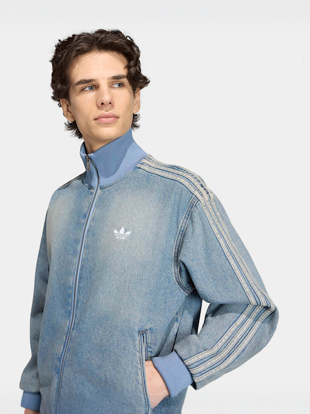 adidas Originals, Denim Firebird Tracktop, blue, Image 3 of 5