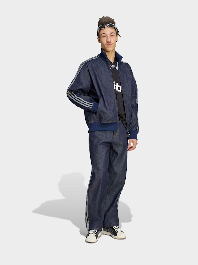 adidas Originals, Firebird Adicolor Raw Denim Track Top, blue, Image 5 of 5