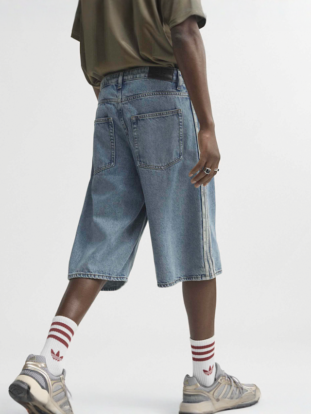 adidas Originals, Firebird Adicolor Denim-Jorts, blue, Image 2 of 5