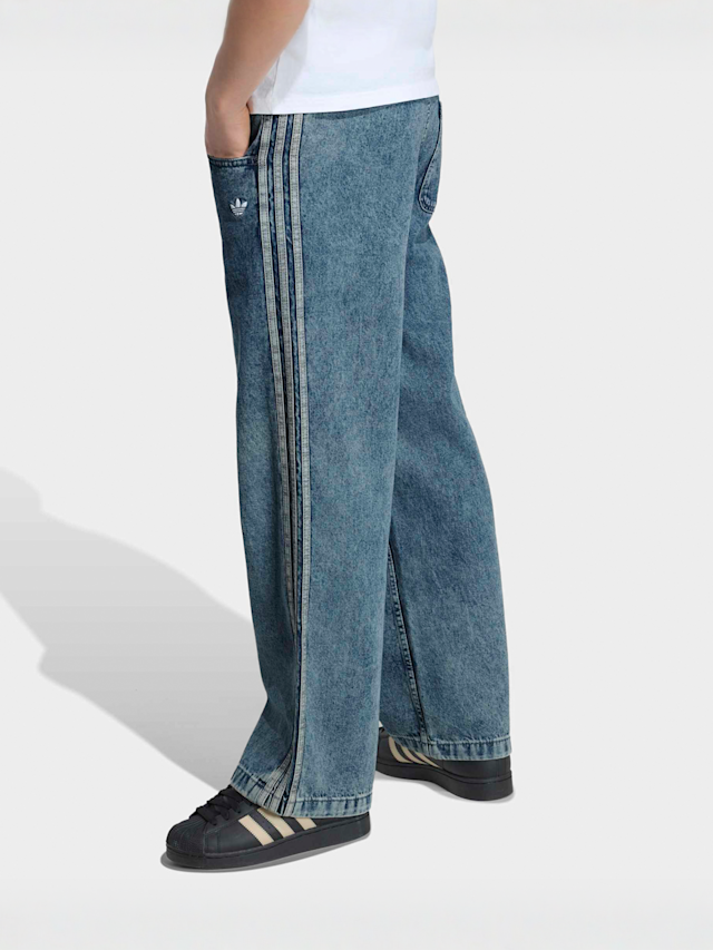 adidas Originals, Firebird Denim Trackpants, blue, Image 2 of 5