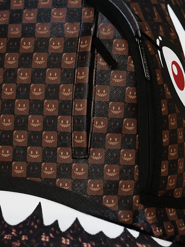 SPRAYGROUND, Sharks In Paris Wtf Bubble Brown Check Backpack, brown, Image 6 of 8