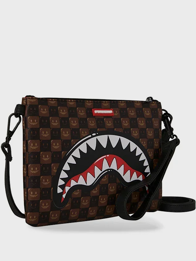 SPRAYGROUND, Sharks in Paris WTF Bubble Clutch, brown, Image 2 of 4