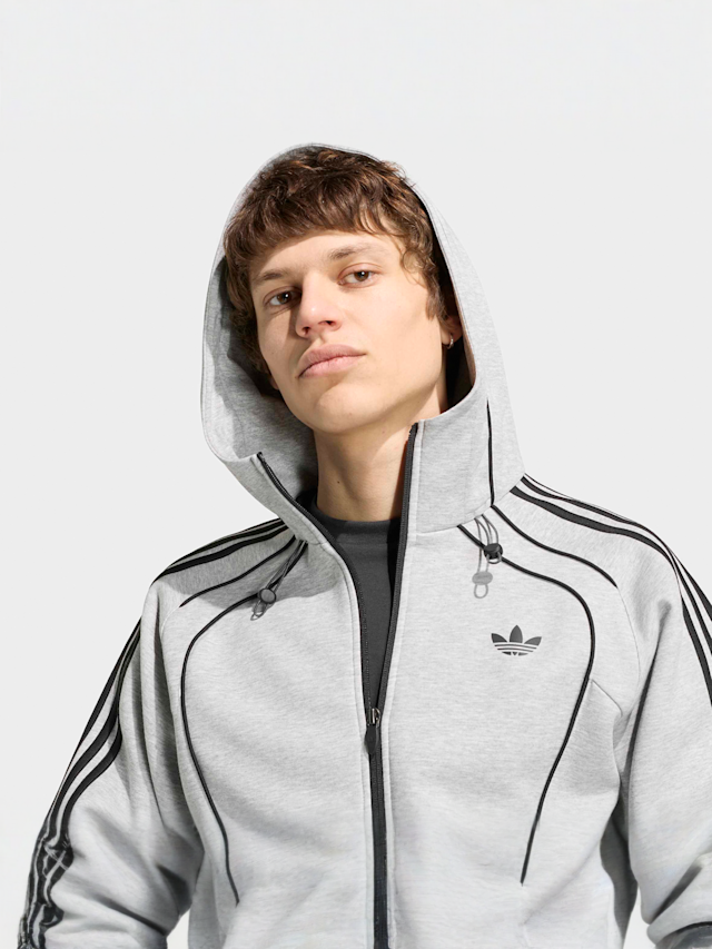 adidas Originals, Spacer Fullzip Hoodie, grey, Image 3 of 5