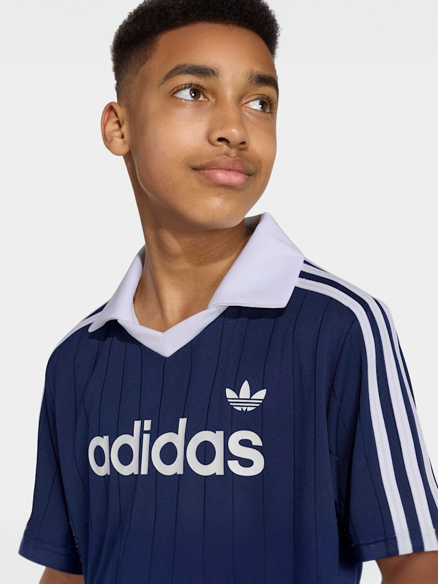 adidas Originals, Polo Tee, blue, Image 3 of 5