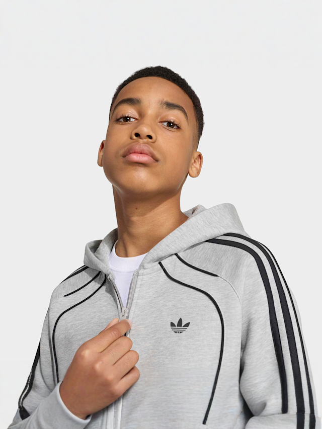 adidas Originals, Spacer Fullzip Hoodie, grey, Image 3 of 5