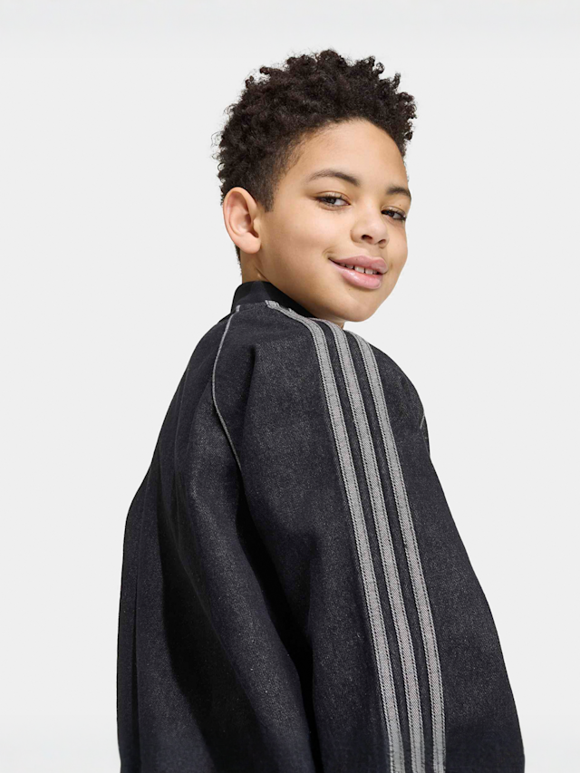 adidas Originals, Superstar Loose Denim Track Top, black, Image 3 of 4