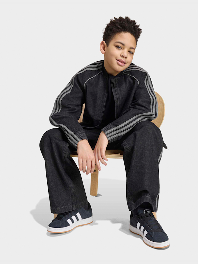 adidas Originals, Superstar Loose Denim Track Top, black, Image 4 of 4