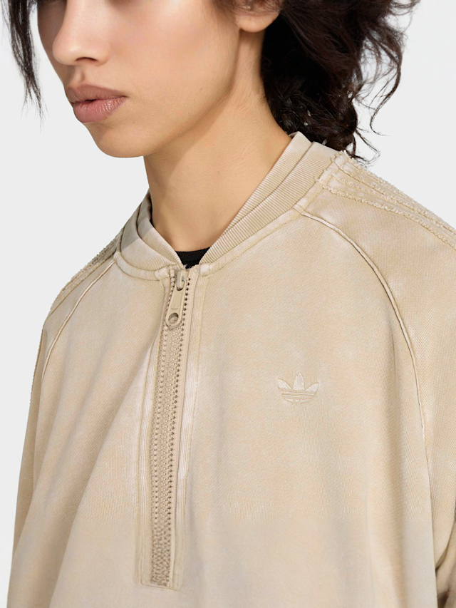 adidas Originals, Superstar Double Layered Cropped Track Top, beige, Image 4 of 5