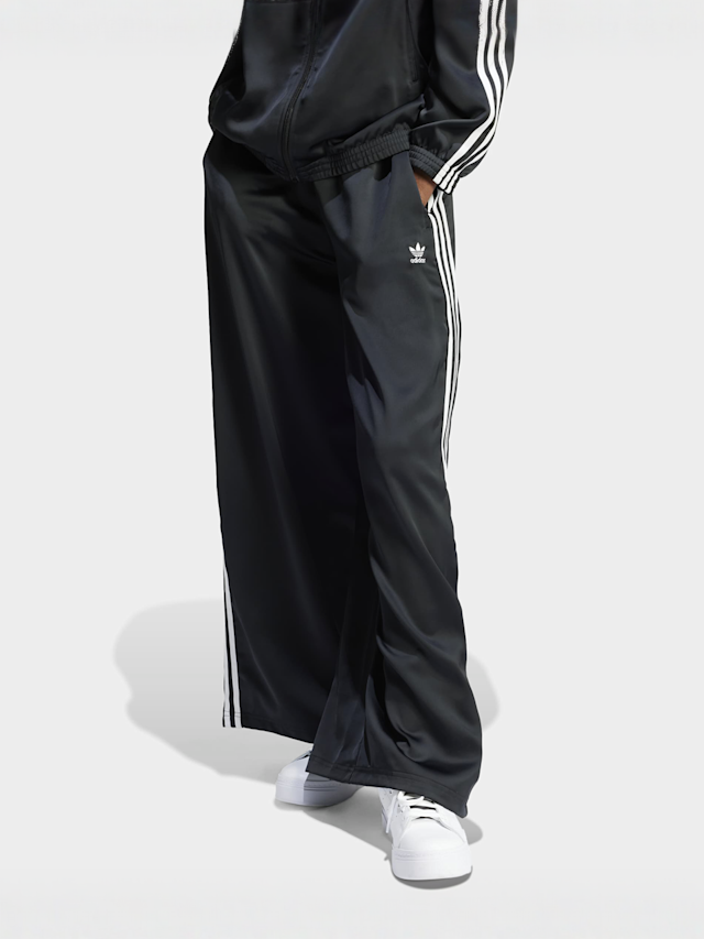 adidas Originals, Adicolor Track Pants Satin Wide Leg, black, Image 1 of 5