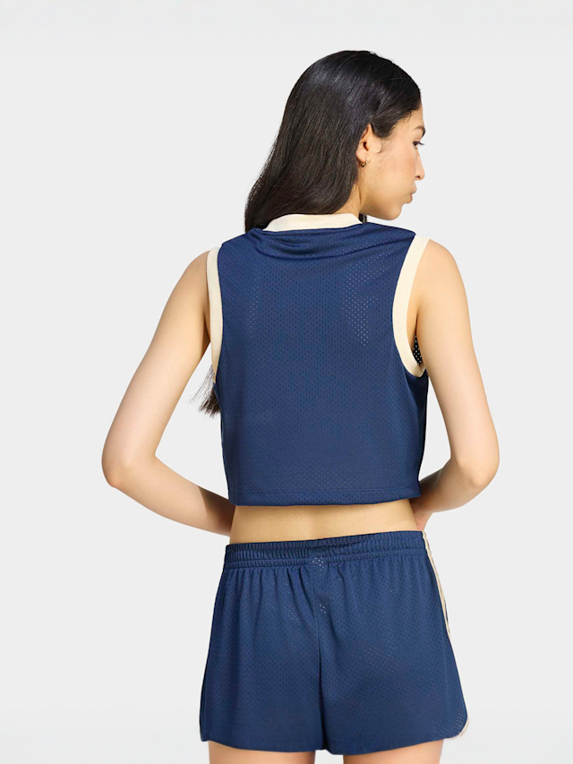 adidas Originals, Linear Mesh Tank, blue, Image 2 of 5