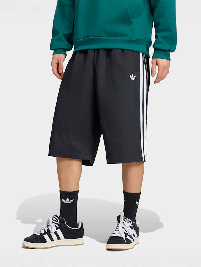 adidas Originals, Adicolor Superstar Cotton Twill Shorts, black, Image 1 of 5