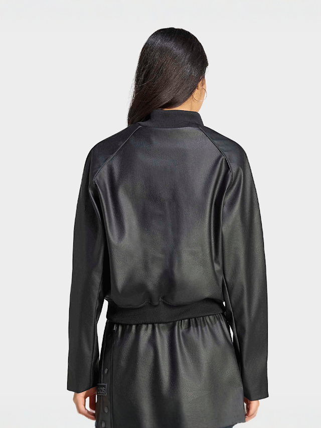 adidas Originals, Pleather Superstar Tracktop, black, Image 2 of 5