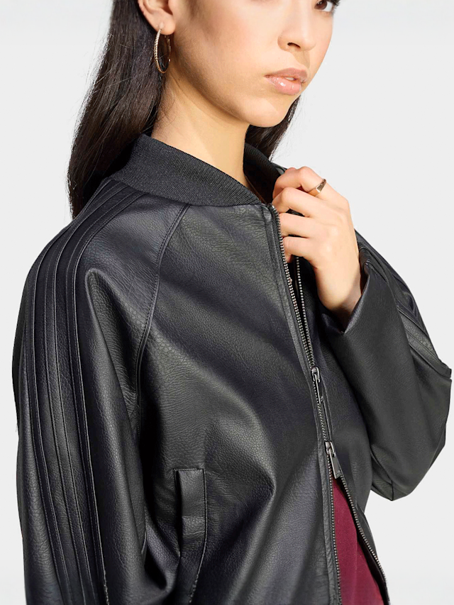 adidas Originals, Pleather Superstar Tracktop, black, Image 4 of 5