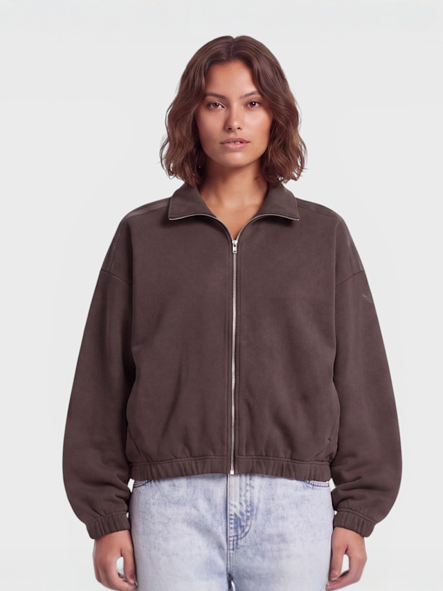 adidas Originals, Full Zip Sweatshirt Long Sleeve, brown, Image 1 of 4