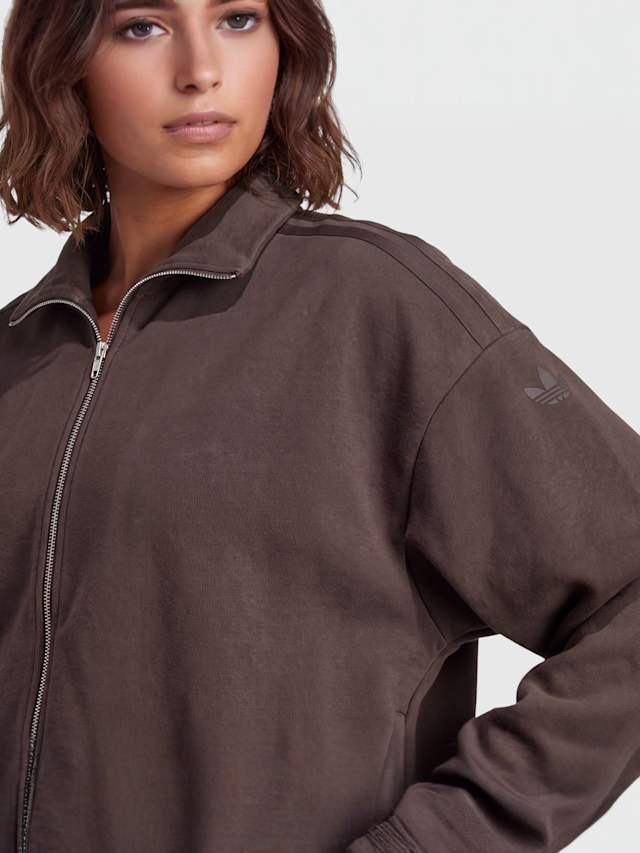 adidas Originals, Full Zip Sweatshirt Long Sleeve, brown, Image 3 of 4